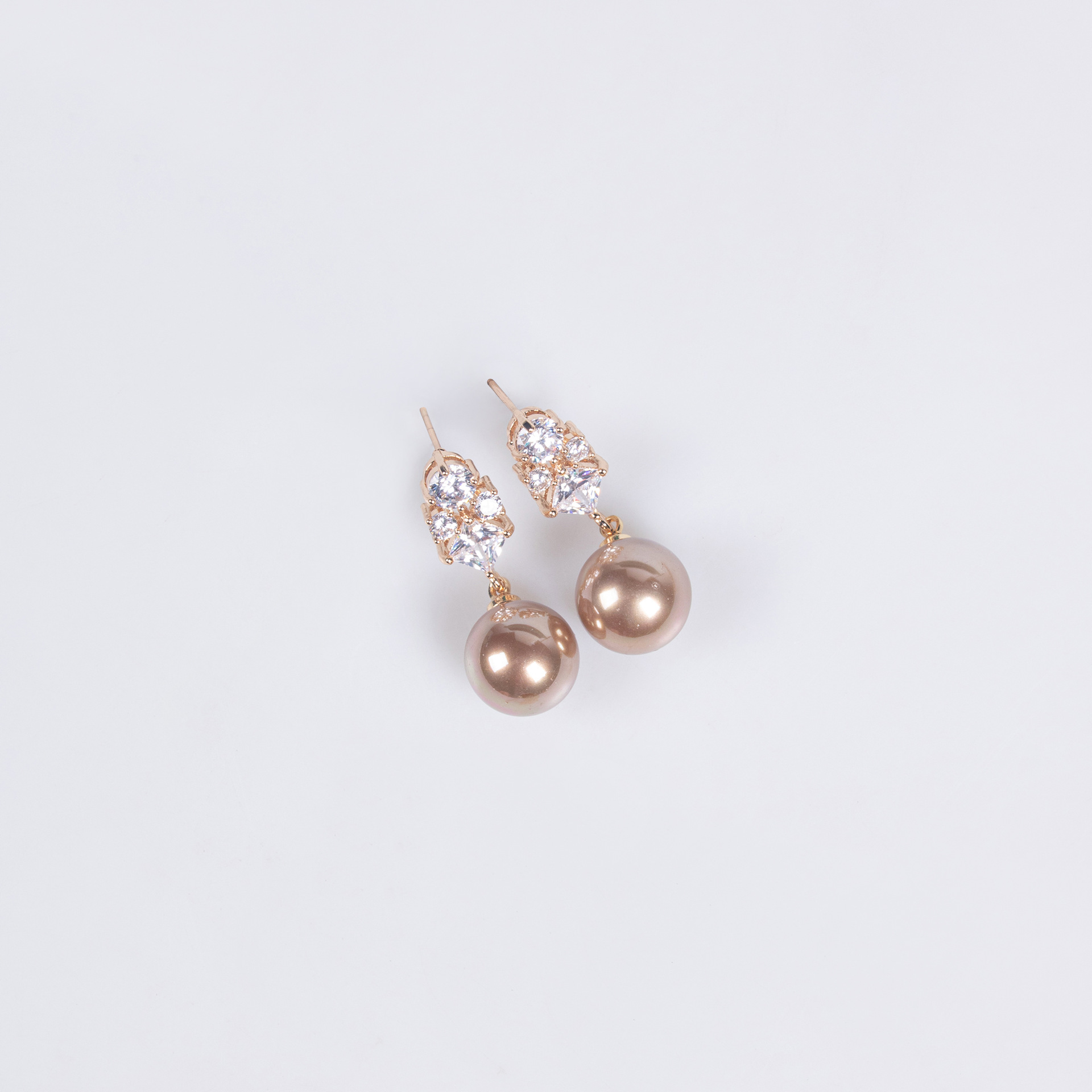 vintage pearl bridal jewelry set | luxury zircon necklace & tassel earrings 8