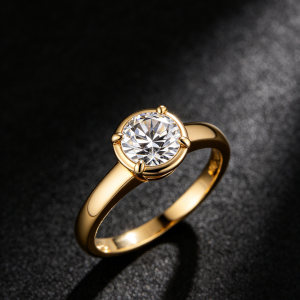 14k gold lab grown diamond engagement ring