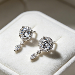 cubic zirconia bridal earring set